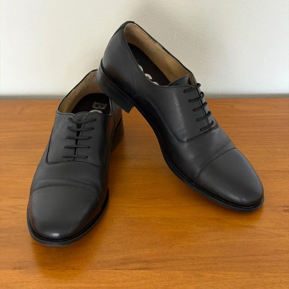 Designer Boss Colby Leather Cap Toe Derby Shoes - U.S. 10
